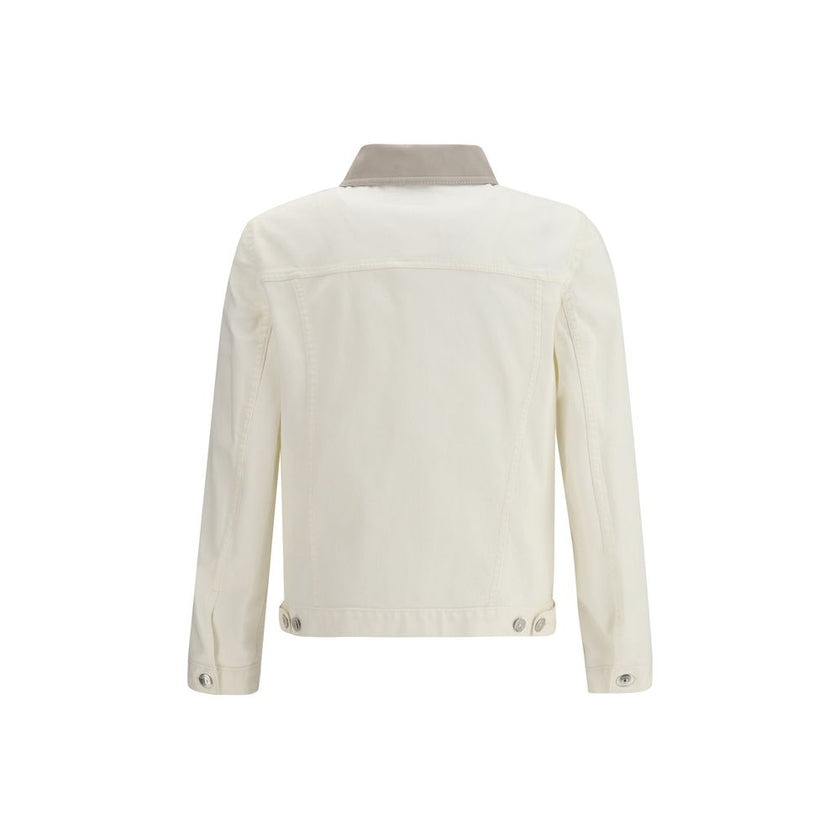 White Cotton Denim Jacket