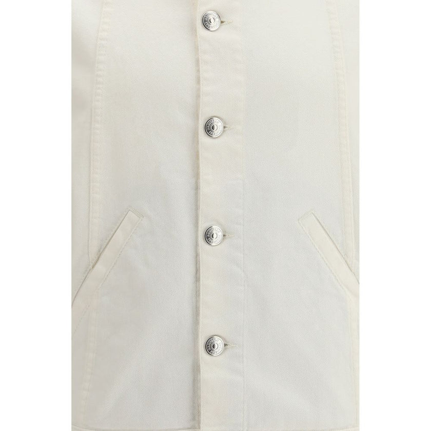 White Cotton Denim Jacket
