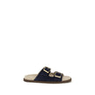 Blue Calf Leather Bos Taurus Sandals
