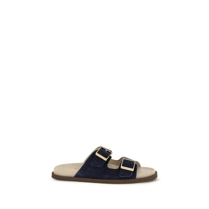 Blue Calf Leather Bos Taurus Sandals