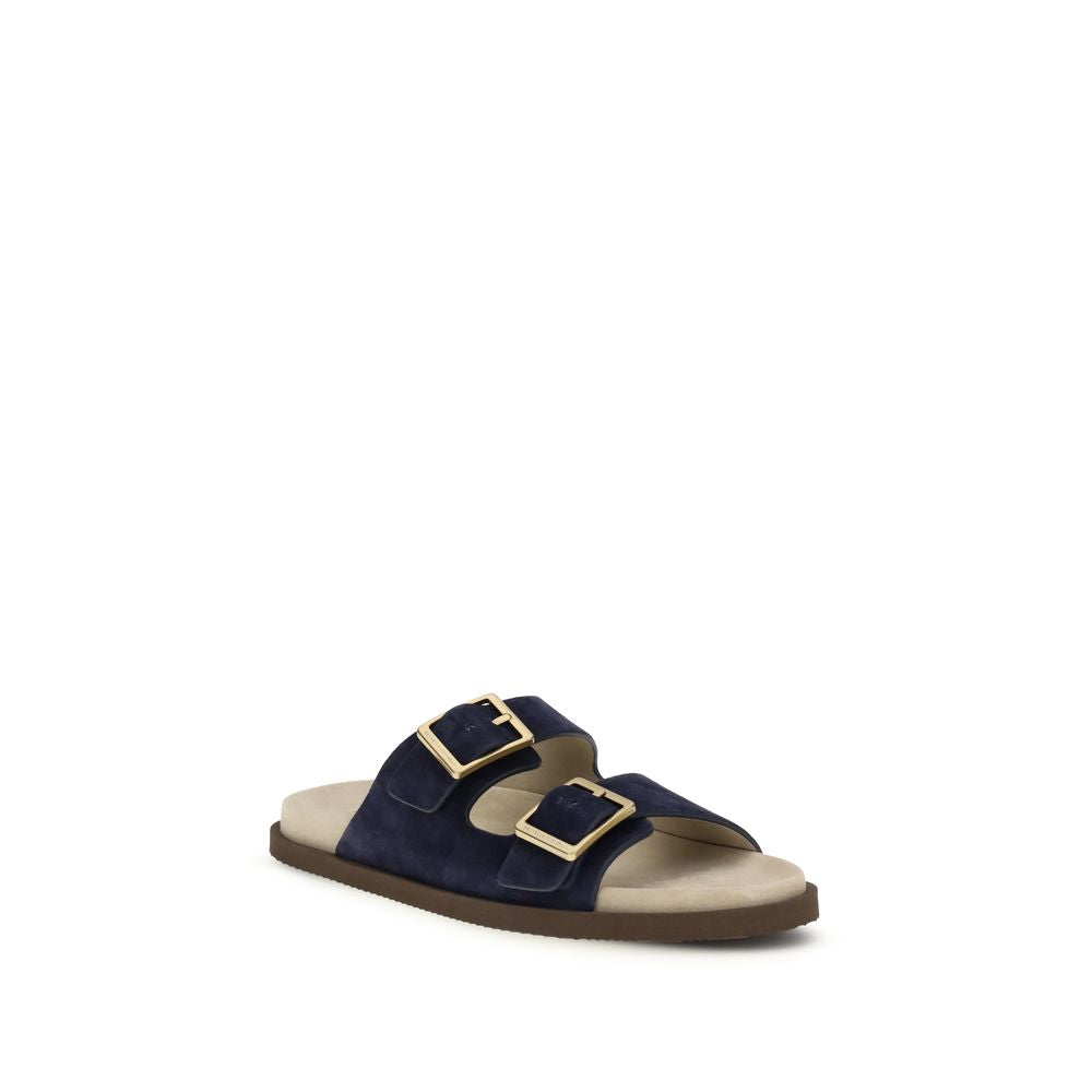 Blue Calf Leather Bos Taurus Sandals