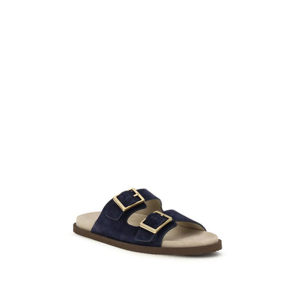 Blue Calf Leather Bos Taurus Sandals