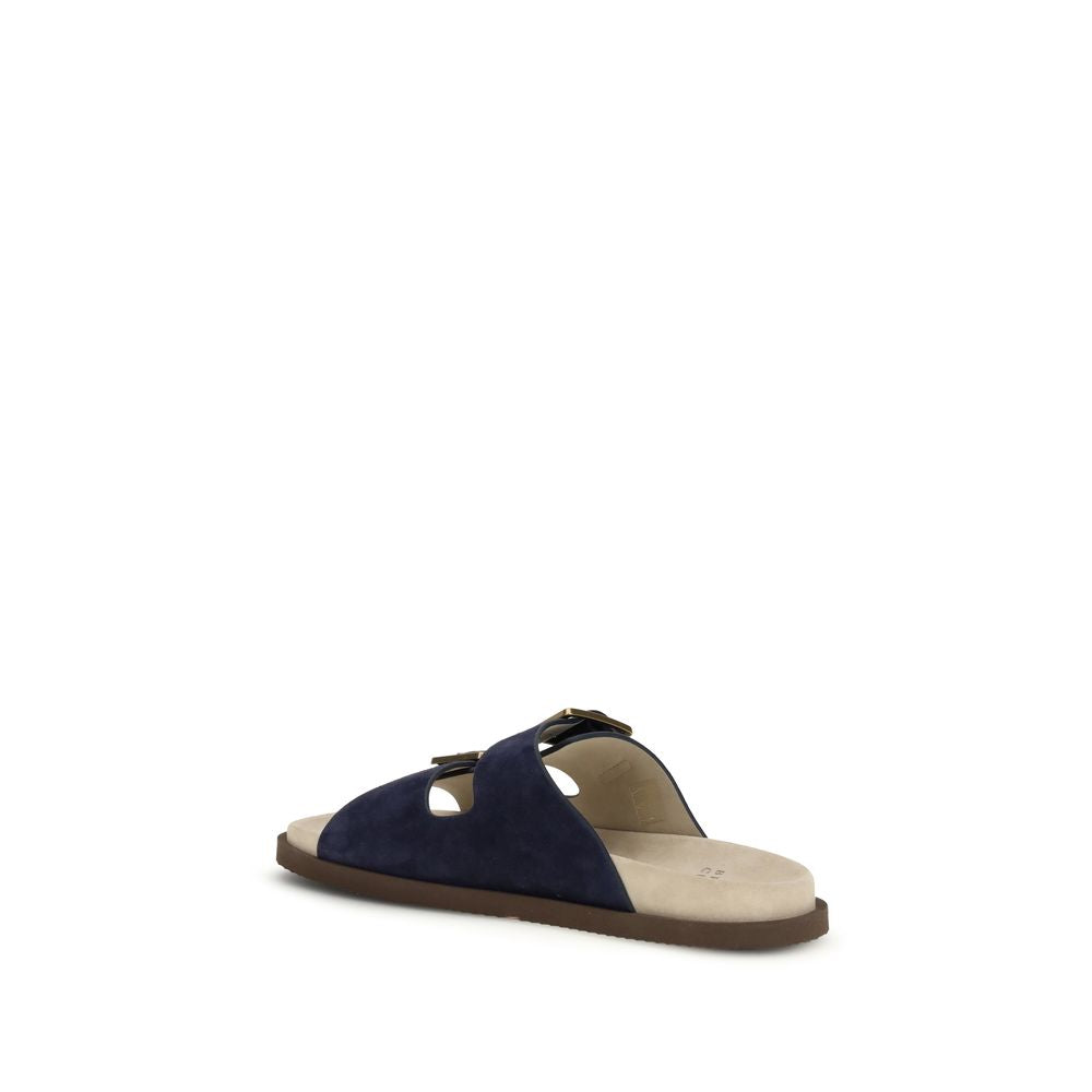 Blue Calf Leather Bos Taurus Sandals