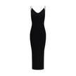 Black Viscose Casual Dress