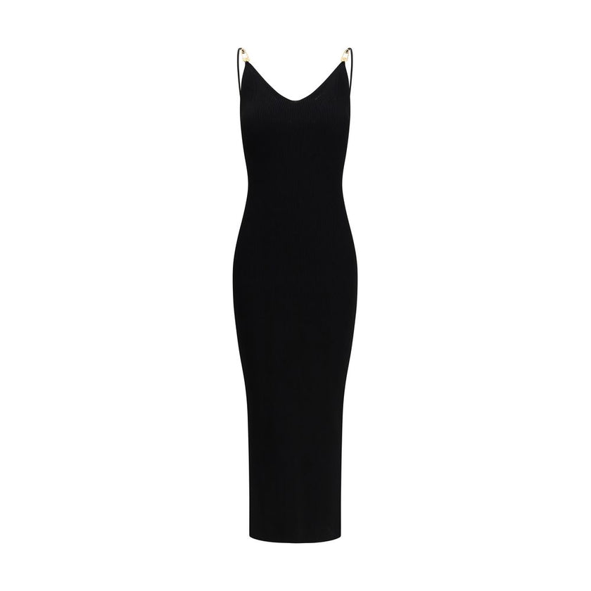 Black Viscose Casual Dress