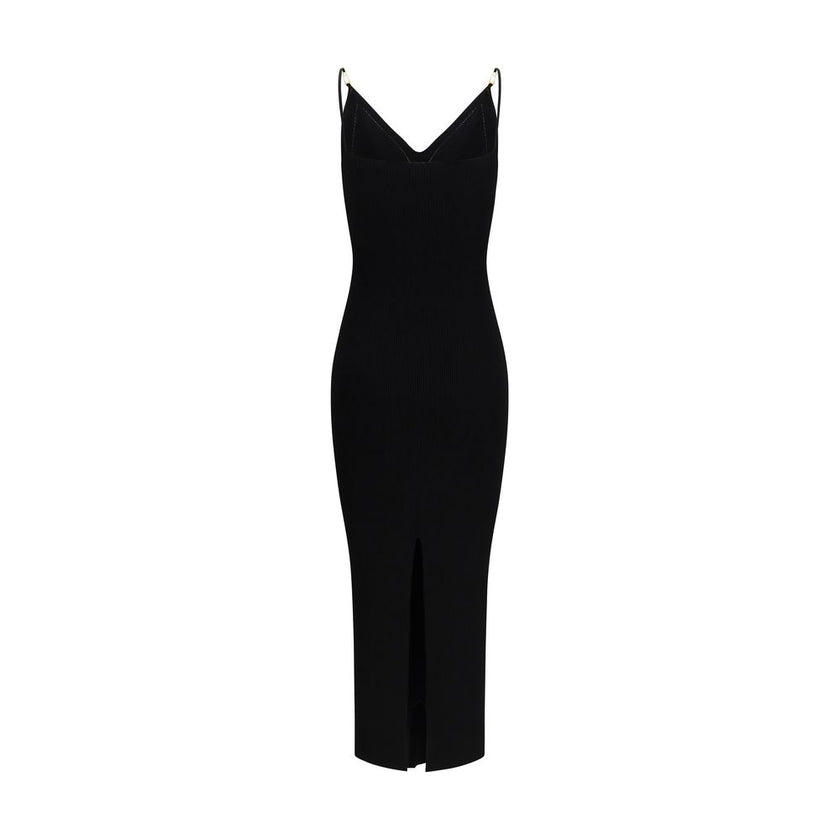 Black Viscose Casual Dress