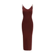 Bordeaux Viscose Casual Dress